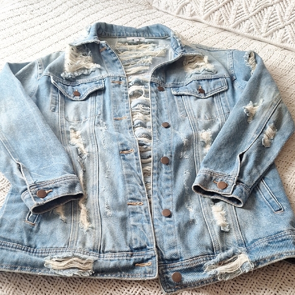 Fashion Nova Jackets & Blazers - Fashion Nova Blue Denim Jacket Size S